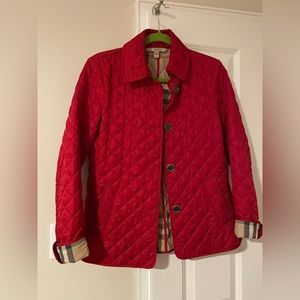 Burberry Quitted Spring Jacket Red